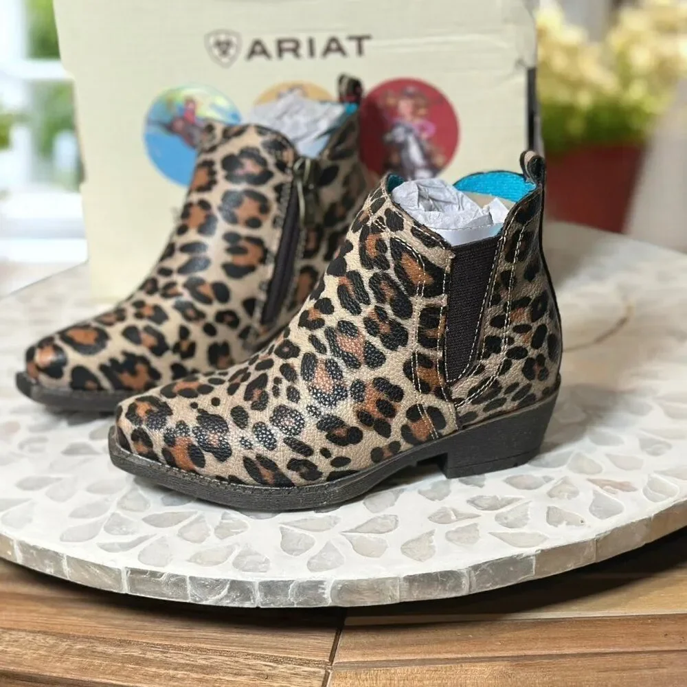Ariat Lil’ Stompers “Lucy” Leopard Print Toddler Western Cowboy Booties Size 6